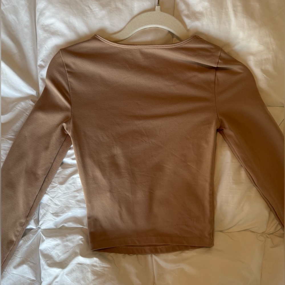 ABERCROMBIE & FITCH Tan Long Sleeve Bodysuit - Picture 3 of 3